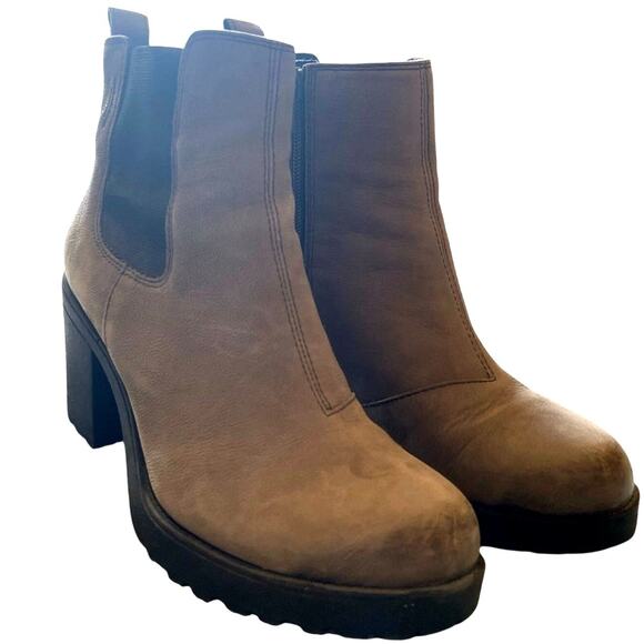 Vagabond Whimsy Goth Punk Boho Chelsea Boots Block Rubber Heeled Gray Size 39 - Picture 2 of 10